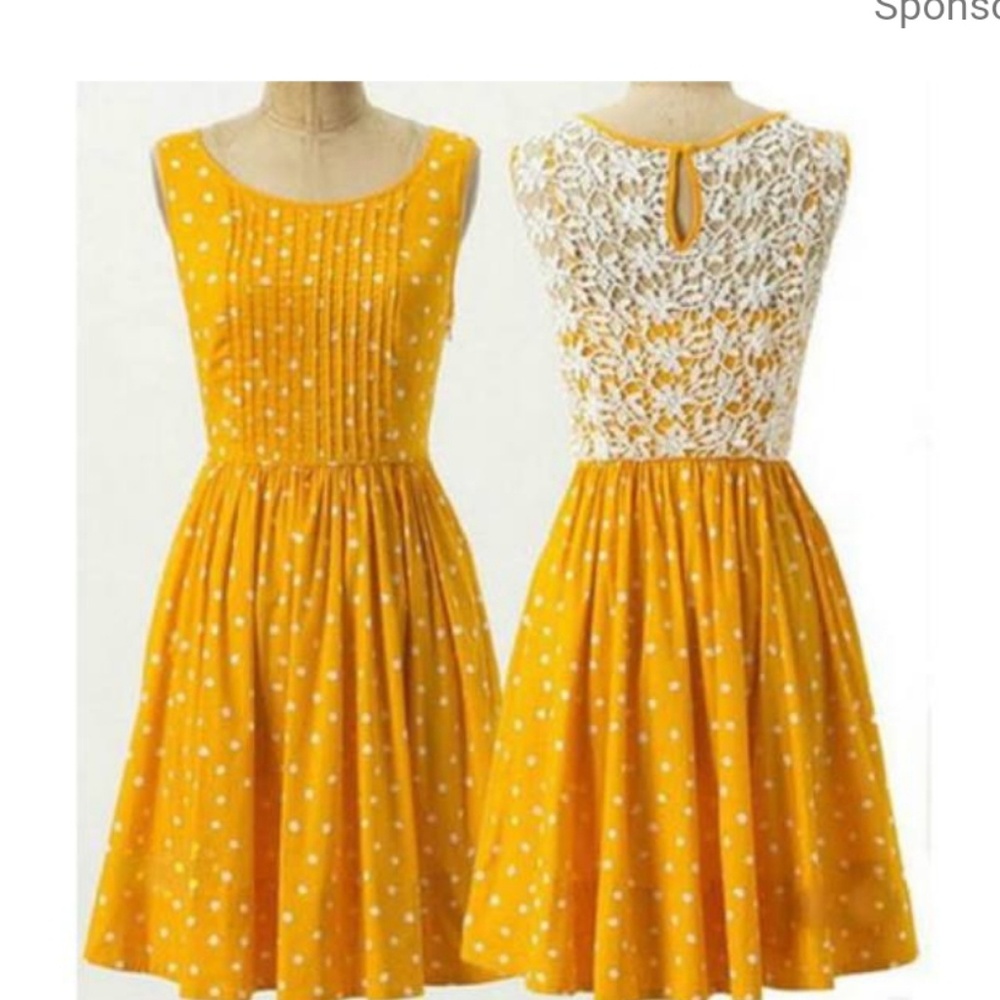 Anthropologie moulinette souers polka dot dress